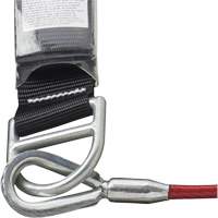 SA-5500-4 Longe &agrave; amortisseur de choc, 4', Point d'ancrage &agrave; Crochet mousqueton, Crochet mousqueton aux jambes, Acier galvanis&eacute; Meunier Outillage Industriel