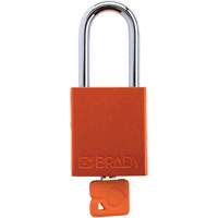 Cadenas de verrouillage de s&eacute;curit&eacute; Velocity Plus, Orange, Cl&eacute;s identiques, Aluminium, Largeur de 1-1/2" Meunier Outillage Industriel