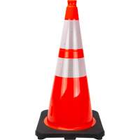 Premium Traffic Cone, 28", Orange, 4" & 6" Reflective Collar(s) Meunier Outillage Industriel