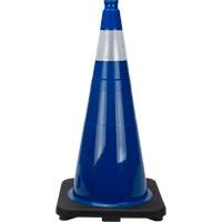 Premium Traffic Cone, 28", Blue, 4" Reflective Collar(s) Meunier Outillage Industriel