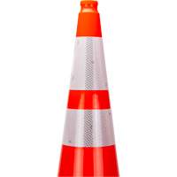 Premium Traffic Cone, 36", Orange, 4" & 6" Reflective Collar(s) Meunier Outillage Industriel
