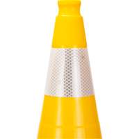 Premium Traffic Cone, 28", Yellow, 4" Reflective Collar(s) Meunier Outillage Industriel