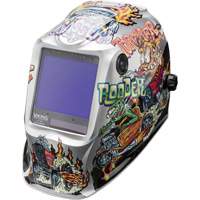 VIKING 3350 Hot Rodders Welding Helmet, 3.74" L x 3.34" W View Area, 5 - 13 Shade Range Meunier Outillage Industriel