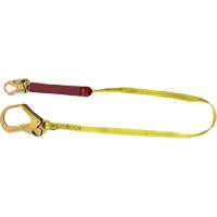 External Energy Absorber Lanyard with 2-1/4" Hook, 6', Snap Hook Center, Snap Hook Leg Ends, Polyester Meunier Outillage Industriel