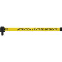 PLUS Banner, Attention - Entr&eacute;e Interdite, 15', Black and Yellow Tape Meunier Outillage Industriel