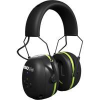 Black & Green Air Defender Bluetooth Earmuffs, Headband Style, 24 dB Meunier Outillage Industriel