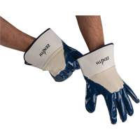 Gants &agrave; poignet de s&eacute;curit&eacute; de poids lourd, 11/2T-Grand, R&ecirc;vetement Nitrile, Enveloppe en Coton Meunier Outillage Industriel