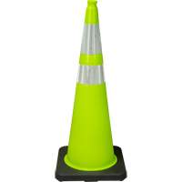 Premium Traffic Cone, 36", Lime Green, 4" & 6" Reflective Collar(s) Meunier Outillage Industriel