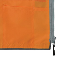 Pioneer Mesh Back Zip Front Surveyor Safety Vest, High Visibility Orange, Small, Polyester Meunier Outillage Industriel