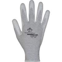 Gants blancs KnitActiv dissipatifs &eacute;lectrostatiques et peu pelucheux, 5, R&ecirc;vetement Polyur&eacute;thane, Calibre 13, Enveloppe en Nylon/Coton Meunier Outillage Industriel