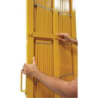 Expandable Barrier, 84" H x 20' L, Yellow Meunier Outillage Industriel