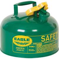 Safety Can for Combustibles, Type I, Galvanized Steel, 2 US gal., Green, FM Approved/UL/ULC Listed Meunier Outillage Industriel