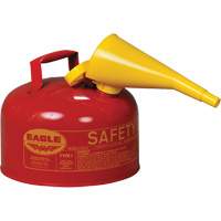 Safety Can for Flammables with Funnel, Type I, Galvanized Steel, 2.5 US gal., Red, FM Approved/UL/ULC Listed Meunier Outillage Industriel