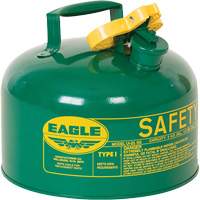 Safety Can for Combustibles, Type I, Galvanized Steel, 2.5 US gal., Green, FM Approved/UL/ULC Listed Meunier Outillage Industriel