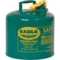 Safety Can for Combustibles, Type I, Galvanized Steel, 5 US gal., Green, FM Approved/UL/ULC Listed Meunier Outillage Industriel