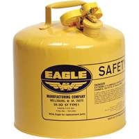 Safety Can for Diesel, Type I, Galvanized Steel, 5 US gal., Yellow, FM Approved/UL/ULC Listed Meunier Outillage Industriel