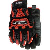 Gants r&eacute;sistants aux chocs rouges Extreme 010R, T-petit, Paume en Microfibre, Poignet Boucle et crochet Meunier Outillage Industriel