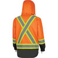 5056 Pioneer&reg; Yukon 7-in-1 Waterproof Winter Safety Parka, Polyester, Black/High Visibility Orange, X-Small Meunier Outillage Industriel