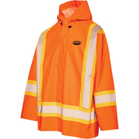 R804 Hurricane Rain Jacket, Small, High Visibility Orange Meunier Outillage Industriel