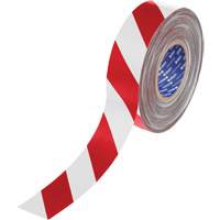 Ruban de marquage pour plancher ToughStripe Max, 2" x 100', Polyester, Rouge et blanc Meunier Outillage Industriel