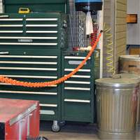 Magnetic Chain Barrier Warehouse Kit, Orange Meunier Outillage Industriel