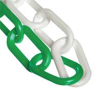 Bicolour Plastic Barrier Chain, Green/White Meunier Outillage Industriel
