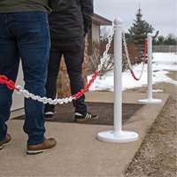 Bicolour Plastic Barrier Chain, Green/White Meunier Outillage Industriel