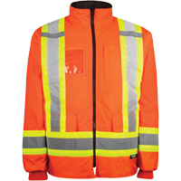 High-Visibility 7-in-1 Jacket, Polyester, High Visibility Orange, X-Small Meunier Outillage Industriel