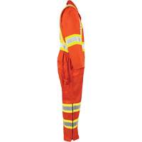 High-Visibility Unlined Coveralls, Small, High Visibility Orange Meunier Outillage Industriel