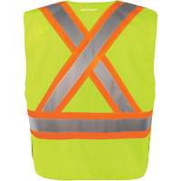 Gilet haute visibilit&eacute; &agrave; d&eacute;tachement rapide en 5 points, Orange haute visibilit&eacute;, Moyen/Petit, Polyester Meunier Outillage Industriel