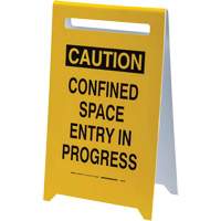 Panneau de sol “Caution Confined Space Entry In Progress”, Anglais Meunier Outillage Industriel