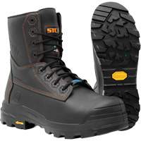 Metpro Flex Work Boots with Metguard, Leather, Size 4, Impermeable Meunier Outillage Industriel