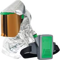 Respirateur &agrave; chaleur radiante Z-Link avec souffleur & montage &agrave; la ceinture, Respirateur &agrave; masque/Capuchon & visi&egrave;re, Pile Lithium-ion Meunier Outillage Industriel