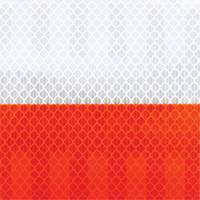 High Intensity Grade Flexible Work Zone Sheeting 382VHIP, 5" W x 150' L, Orange and White Meunier Outillage Industriel