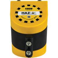 Syst&egrave;me de barri&egrave;re de s&eacute;curit&eacute; HAZLOK, Plastique, Fixation magn&eacute;tique, 30', Ruban Noir et jaune Meunier Outillage Industriel