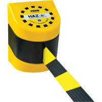 Syst&egrave;me de barri&egrave;re de s&eacute;curit&eacute; HAZLOK, Plastique, Fixation magn&eacute;tique, 30', Ruban Noir et jaune Meunier Outillage Industriel