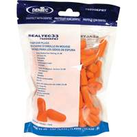 SEALTEC33 Orange Disposable Foam Earplugs, Bulk - Polybag Meunier Outillage Industriel