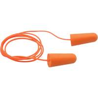SEALTEC33 Orange Tapered PU Foam Disposable Earplugs, Corded, Bulk - Box, 33 dB NRR, One-Size Meunier Outillage Industriel