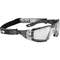 Lunettes de s&eacute;curit&eacute; RUSH+ 2.0 XP avec monture noire et grise, M/G, Lentille Transparent, Antibu&eacute;e/Anti-&eacute;gratignures, ANSI Z87+ Meunier Outillage Industriel