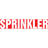 "Sprinkler" Pipe Marker, Self-Adhesive, 1" H x 8" W, White on Red Meunier Outillage Industriel
