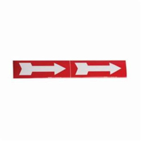 Arrow Pipe Markers, Self-Adhesive, 2-1/4" H x 7" W, White on Red SI721 | Meunier Outillage Industriel