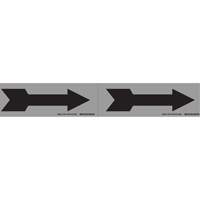 Arrow Pipe Markers, Self-Adhesive, 2-1/4" H x 7" W, Black on Grey SI725 | Meunier Outillage Industriel