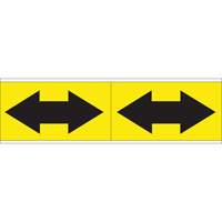 Dual Direction Arrow Pipe Markers, Self-Adhesive, 2-1/4" H x 7" W, Black on Yellow SI726 | Meunier Outillage Industriel