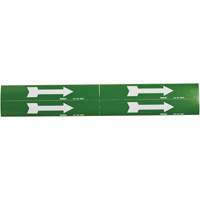 Arrow Pipe Markers, Self-Adhesive, 1-1/8" H x 7" W, White on Green SI733 | Meunier Outillage Industriel