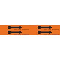 Arrow Pipe Markers, Self-Adhesive, 1-1/8" H x 7" W, Black on Orange SI734 | Meunier Outillage Industriel