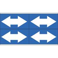 Dual Direction Arrow Pipe Markers, Self-Adhesive, 1-1/8" H x 7" W, White on Blue SI738 | Meunier Outillage Industriel