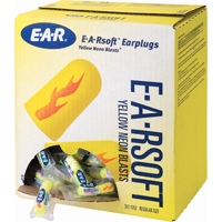 Bouchons d'oreilles éclat néon jaune E-A-Rsoft, Vrac - Sac en poly SJ427 | Meunier Outillage Industriel