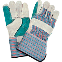 Standard Quality Double Palm Fitters Glove, Large, Split Cowhide Palm, Cotton Inner Lining Meunier Outillage Industriel