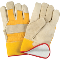 Abrasion-Resistant Winter-Lined Fitters Gloves, Large, Grain Cowhide Palm, Foam Fleece Inner Lining SM611 | Meunier Outillage Industriel