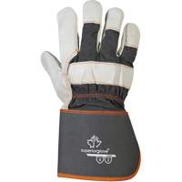Endura&reg; Fitters Work Gloves, One Size, Grain Cowhide Palm, Cotton Inner Lining Meunier Outillage Industriel